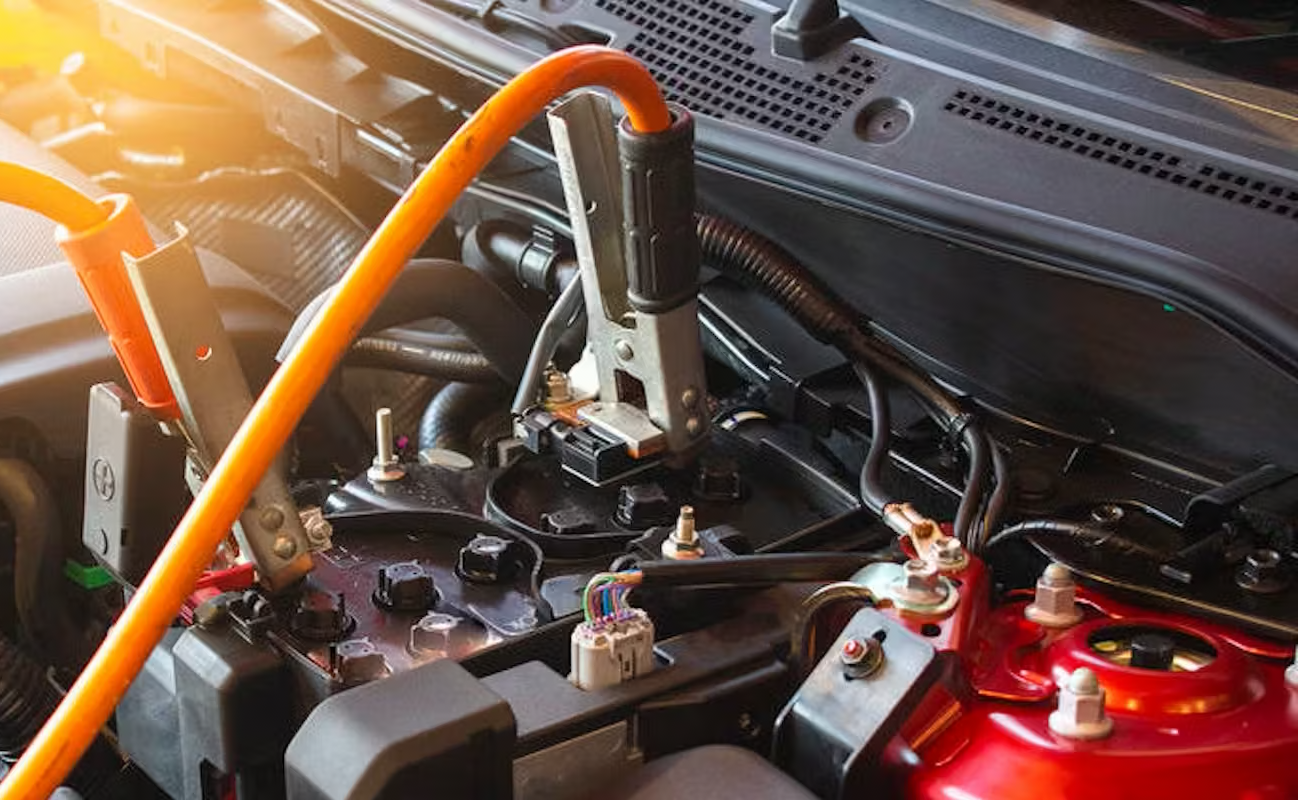 image for jumpstarting a flat battery